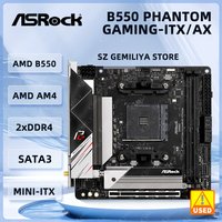 ASRock B550 MINI TIX Motherboard B550 Phantom Gaming-ITX/ax AMD AM4 DDR4 64GB support 5600X 5600G 5700 5800 CPU NVMe SSD M.2