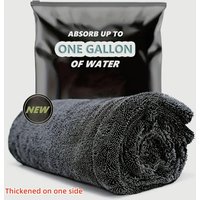 Dark gray car microfiber towel, oversized strong absorbent car wash cloth, high-efficiency cleaning wipe cloth