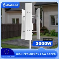 Turbina wiatrowa pionowa 3000W 12V/24V/48V z szybką dostawą z Polski, niski poziom hałasu, darmowy kontroler MPPT, dostawa bez podatku w Polsce.