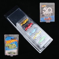 5Pcs Car Toy Transparent Display Case Hotwheels Protective Shell Boulevard Team Transport Model Card Board Collect Boys Gift image 4