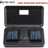PALO 1280mAh DMW-BLG10 DMW BLG10 BLG10e BLE9 Battery+LCD Charger Case Type C for Panasonic LUMIX GF5 GF6 GX7 LX100 GX80 GX85