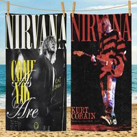 Rock Band A-N-Nirvana Beach Towel Colorful Bath Towels for Girl Microfiber Quick Dry Custom Sand Free Beach Yoga Spa Gym Pool
