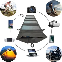 4 Fold 100W Foldable Solar Panel 20W per Hour Portable Fast Charger USB 5V DC Mobile Power Supply for Outdoor Camping Travel