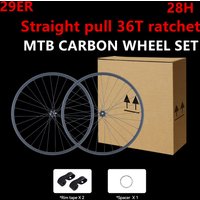 29inch Straight Spokes MTB Carbon Wheelset T1000 carbon fiber wheel hub, high-strength mountain carbon fiber wheel set