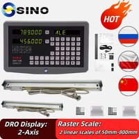 Multilingual 2 Axis DRO Kit SDS6-2V Turning Lathe Milling Digital Readout Display & Linear Glass Scale Encoder Grating Ruler