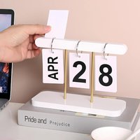 Nordic Style ABS Material Calendar Ornament New Desk Calendar Ins Creative Office Desktop Decoration Small Ornament