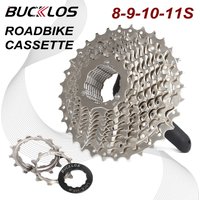 BUCKLOS Ultralight Road Bicycle Cassette 8/9/10/11 Speed Bike Cassette 8V 9V 10V 11V Freewheel Gravel Cycling HG System