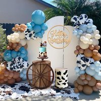 Blue Cow Balloon Arched Garland Kit Cow Party Decoration Suitable for Birthday Farm Western Cowboy Theme Party Supplies Decoration