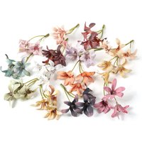 10/20Pcs Artificial Flowers Head 8CM Silk Fake Flower for Home Decor Wedding Decoration Craft Garland Bouquet Gifts Accessories