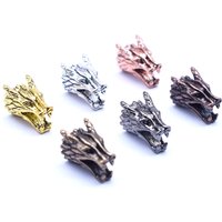 10 Pcs/ Lot 6 Colors Animal Style Alloy Dragon Beads for Jewelry Making Bracelets DIY Components Accessories Wholesale
