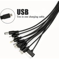 Universal USB To Multi Plug Cell Phone Charger Cable 10 to 1 USB Cable Adapter For Huawei OPPO Vivo PSP iPad Nokia Charger Cable
