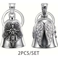 2pcs/set angel wings motorcycle bell with hooks - Good luck amulet, vehicle accessories