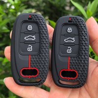 For Audi A1 A3 8V A4 B8 B9 A5 A6 C7 A7 A8 Q3 Q5 Q7 S4 S6 S7 S8 R8 TT Silicone Car Remote Key Case Cover Shell Holder Accessories