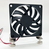 Universal magnetic suction chassis heat sink fan, vertical magnetic suction screw fan fixing screw vertical installation