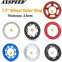 AXSPEED 4Pcs Alu Alloy 1.9inch Wheel Outer Ring for 1.9" Beadlock Wheel Hub 1/10 RC Crawler Car SCX10 TRX4 D90 Upgrade Parts