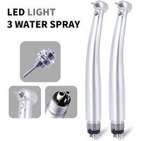LED Dental Handpiece High Speed Push Button 3 Water Spray Light Ceramic Bearings Dentistry Tips Air Turbine High Rotation Pens