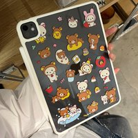 Rilakkuma Case For iPad Air 2025 11in 13 in iPad Pro 2024 11in 13in iPad 10th 11th Air 4 5 Pro 2022 Mini 6 7 Acrylic Hard Cover