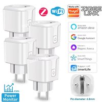 Prise intelligente ZigBee EU 16A/20A, moniteur de puissance, application à distance, minuterie, commande vocale, compatible avec Tuya Alexa Google Home