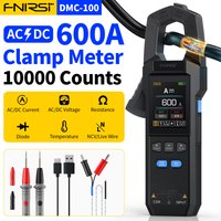 FNIRSI DMC-100 pince multimètre de courant ca cc 10000 points multimètre numérique 600A testeur de pince ampimétrique NCV outils d'électricien