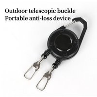 Retractable Keychain Double-Headed Retractable Belt Clip Lanyard Holder Pull ReelFlexible carrying capacity for Outdoor Fishing