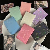 50Pcs Popcorn Heart Laser Holographic Card Sleeves 61x91mm Bling Film Kpop Photocard Holder Protector For Collectible Photo Card