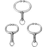 Cattle Nose Ring Stainless Steel Cattle Nose Clamp Bull Cow W Spring Nose Ring for Farm Breeding Accessory