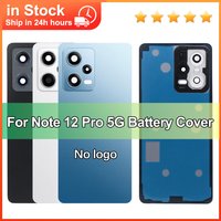 Glass Back Cover For Xiaomi Redmi Note 12 Pro 5G Battery Cover Rear Housing Panel+Camera Lens Replacement 23013RK75C 22101316G