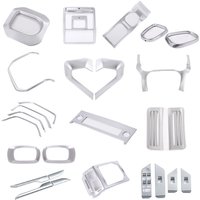 For Land Rover Range Rover Evoque 2012-2018 ABS Chrome Interior Kit Dashboard Center Console Gear Shift Panel Cover Trim Sticker