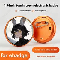Upgraded With Sound Smart Bluetooth Anime Digital E-Badge Electronic Merchandise Badge Digital Pin Anime Dynamic Display E-badge