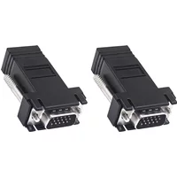 VGA Extender over Ethernet Cat5e/6 cable 20M VGA to Rj45 Adapter HD VGA 15 Pin Male to LAN RJ45 Female Network Cable Extender