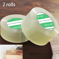 2-Pack Transparent Durable Packaging Tape Waterproof Sealed Multi-Purpose for Office Home School Transport And Packaging Needs