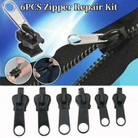 3 Sizes Universal Instant Fix Zipper Repair Kit Replacement Zip Slider Teeth Rescue Sewing Clothes Bag Zippers Parts Kit 6