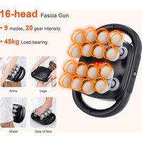 16 Head Fascia Gun Muscle Massage Gun High Frequency Neck Shoulder Waist Massage Machine Professional Muscle Massage Gun