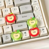 Cute Red Green Apple Personalized Keycaps for Cross Axis Universal Mechanical Keyboard Single Keycap Supplement Gift