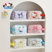 Sanrio Cosmetic Bag Kuromi Cinnamoroll My Melody Pencil Case Coin Purse Makeup Bags Toy Girls Gifts