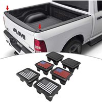 Bed Rail Stake Pocket Covers For Dodge RAM 1500 2019-2024 Truck Stake Hole Caps Plugs