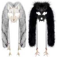 Furry Kig Beast Wolf Head Mask Cosplay Kigurumi Animal Skull Fox Masks Carnival Halloween Dress Up Party Costume Props