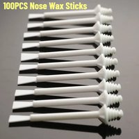 100PCS Nose Wax Sticks Painless Beeswax Nose Hair Removal Applicators Safe Easy Hair Removal Tool for Comfortable Use