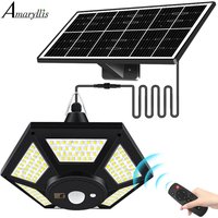Solar schuppen licht solar pendel leuchte für innen außen 180 led 1000lm solar lampe mit fernbedienung für scheune pavebo garage