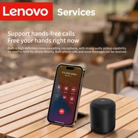 Lenovo IPX4 Waterproof 360° Surround Sound, 1200mAh Battery Compact Subwoofer, Portable Bluetooth 5.4 Speaker for Outdoor & Home