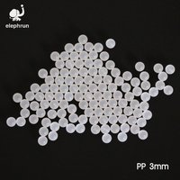 3mm Polypropylene (PP) Solid Plastic Balls Precision Sphere for Ball Valves and Low Load Bearings