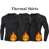 AliExpress kizarco Men's Thermal Sportswear T-Shirts Running Training High Elastic Outdoor Cycling Sweatshirt Compression Fitness Fleece Tops