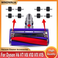 Soft Roller Wheel Parts for Dyson V6 V7 V8 V10 V11 V15 Vacuum Cleaner Soft Roller Head Replacement Small Wheels Accessories Part