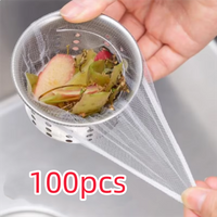 50-100Pcs Disposable Kitchen Sink Filter Sewer Drain Anti-blocking Garbage Bag Pool Leak Mesh Bag Mesh Strainer Sink Garbage Net
