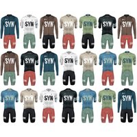 SYN Cycling Suit Summary Men's Long sleeve Cycling Jersey and Bib Shorts Summer Breathable Quick-drying Bike Wear