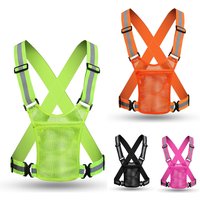 AliExpress NONE 4 Colors Unisex Light High Visibility Safety Vest With Storage Bag Night Construction Cycling Traffic Coat Running Working