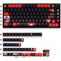 Carton Maki-ma Theme Cherry Profile Keycaps PBT Material 129 Keys Dye-Sublimation Keycaps for61/104Mx Switch Mechanical Keyboard