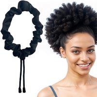 1PC Drawstring, Satin, Hairband, Extra Long, Fashion, Simulated Silk, Premium, Headpiece, African Puff Adjustable Headband