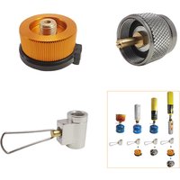 3pcs/set Camping Stove Adapter Butane Canister Adapter Refill Adapter EN417 Lindal Valve Adapter Exhaust Air Pressure Button