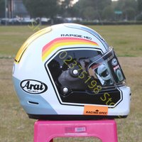 RAPIDE NEO Japanese Mode Full Face Helmet,For Harley Motorcycle And Cruise Motorcycle Protective Helmet,Digital White,Capacete